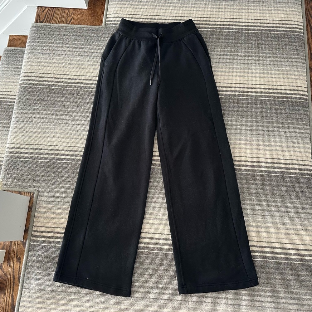 LULULEMON black Scuba Wide Leg Sweatpants